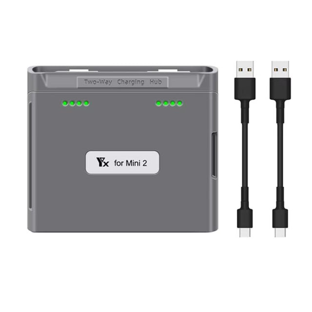 For DJI Mini 2 SE/Mini 2/Mini 4K YX Charger 2-way Battery Charging Hub(Gray)