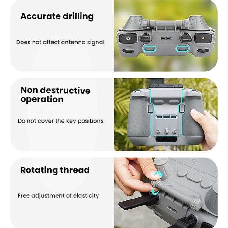 For DJI MINI 4 PRO/AIR 3S BRDRC RC2 Remote Control Hood(Gray)