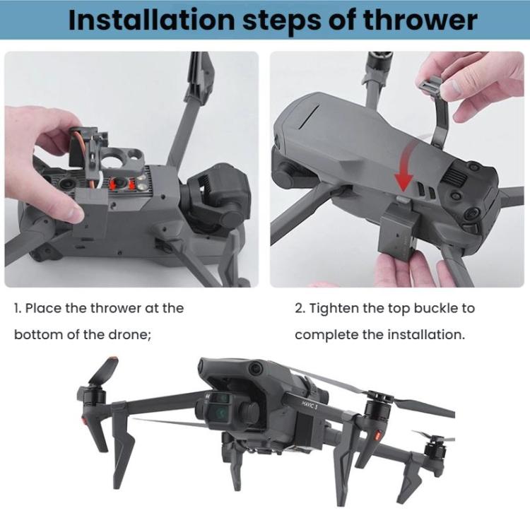 For DJI MAVIC 3/3 PRO BRDRC Drone Aerial Thrower(Dark Gray)