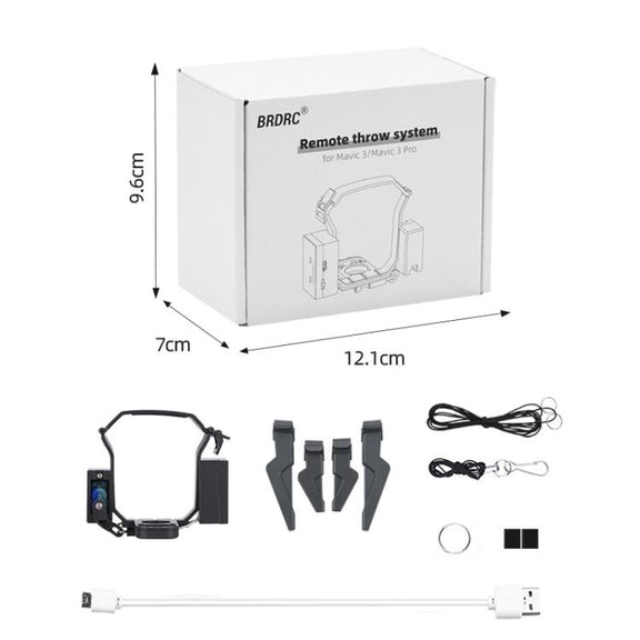 For DJI MAVIC 3/3 PRO BRDRC Drone Aerial Thrower(Dark Gray)