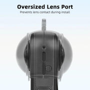 For Insta360 X5 Camera Flymile Lens Protective Cover Dustproof & Scratch-Resistant Anti-Fall Protector Cap(Black)