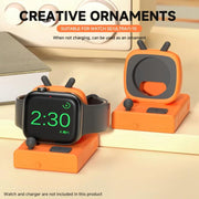 For Apple Watch Desktop Stand Silicone Base, Without Charger(Light Gray)