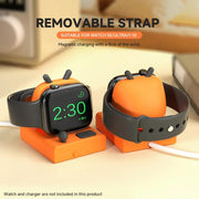 For Apple Watch Desktop Stand Silicone Base, Without Charger(Orange)