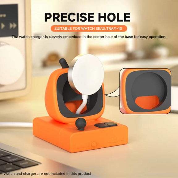 For Apple Watch Desktop Stand Silicone Base, Without Charger(Light Gray)