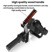 Gimbal Wooden Handle Chute Snail Gimbal Side Handle Grip,For DJI RS 4 Mini / 4 PRO / 3 / 3 Mini / 3 PRO / 2, Spec: With Chute