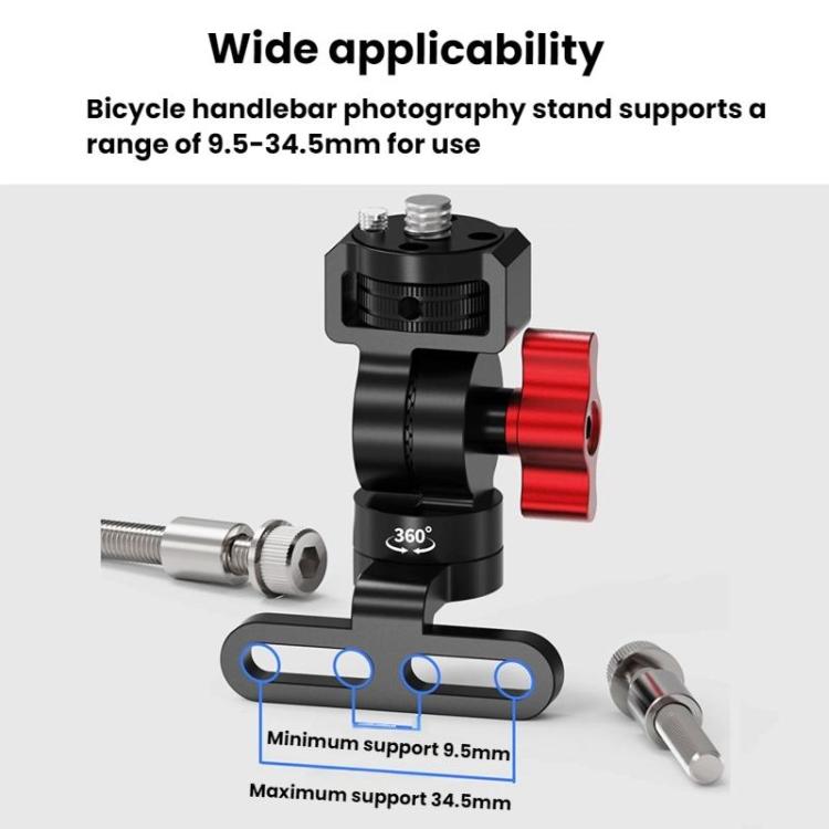 3 Card 360 Degree Damping Rotation Adjustment Bicycle Stem Camera Mount Cycling Front Light Bracket For Shooting