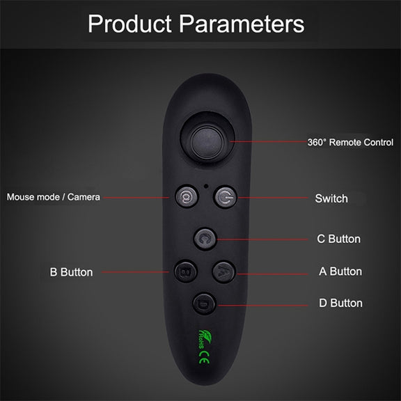 VRPARK Virtual Reality 3D VR Glasses Gamepad Game Joystick Bluetooth Remote Controller for iPhone IOS Android Smartphone Phone