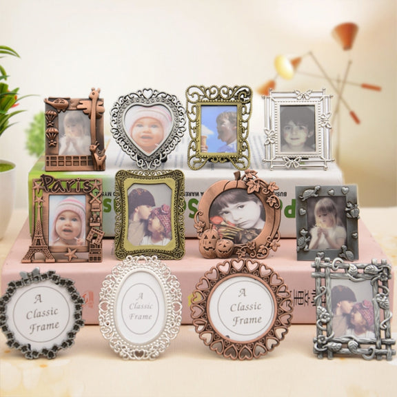 2 PCS Creative Metal Vintage Photo Frame(Love Round)