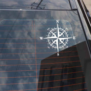 10 PCS  Art Design Vinyl NSWE Compass Car Stickers Decals, White + Black