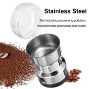 Multi-functional Coffee Grinder Stainless Electric Bean Grinder Herbal Medicine Grinding Machine, EU Plug