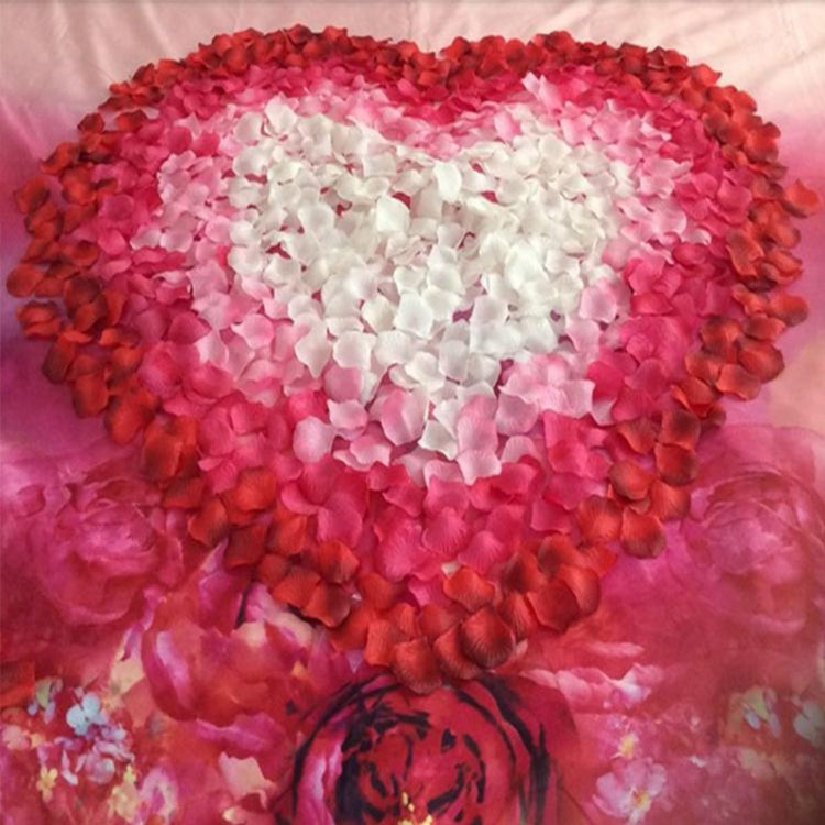1000pcs / 10 Pack Artificial Wedding Rose Petals Flowers Wedding Decorations(Red)