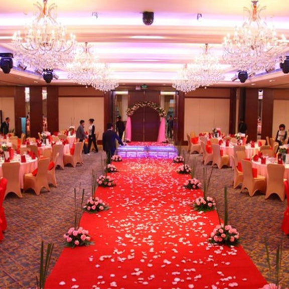 1000pcs / 10 Pack Artificial Wedding Rose Petals Flowers Wedding Decorations(Red)