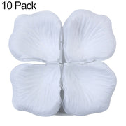 1000pcs / 10 Pack Artificial Wedding Rose Petals Flowers Wedding Decorations(White)