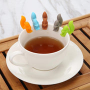 10 PCS Silicone Squirrel Tea Bag Multi-function Wine Glass Cup Recognizer(Coffee)