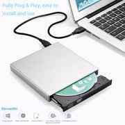 USB 2.0 Portable Ultra Slim External Slot-in DVD-RW CD-RW CD DVD ROM Player Drive for PC