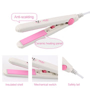 Mini Professional Hair Tools Smoothing Corrugated Travel Straightening Irons(Yellow Chick)
