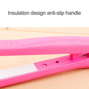 Mini Hair Straightener Ceramic Tourmaline Plates Curler(Black)