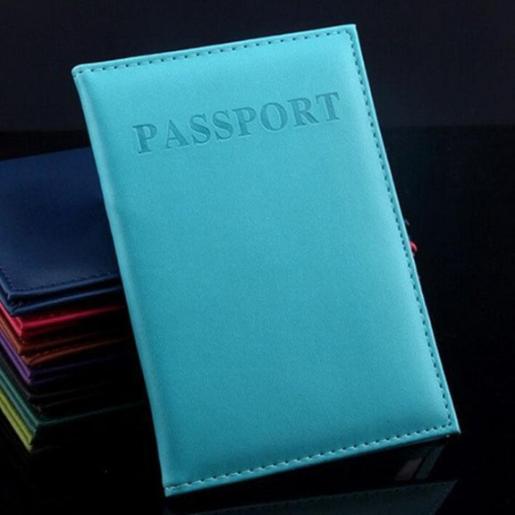Artificial Leather Travel Passport Cover(yellow brown)