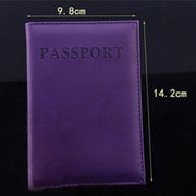 Artificial Leather Travel Passport Cover(black)