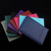 Artificial Leather Travel Passport Cover(rose red)