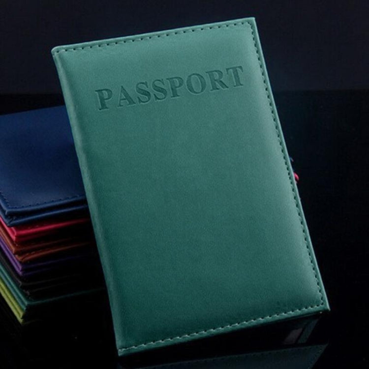 Artificial Leather Travel Passport Cover(rose red)