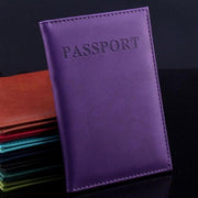 Artificial Leather Travel Passport Cover(rose red)
