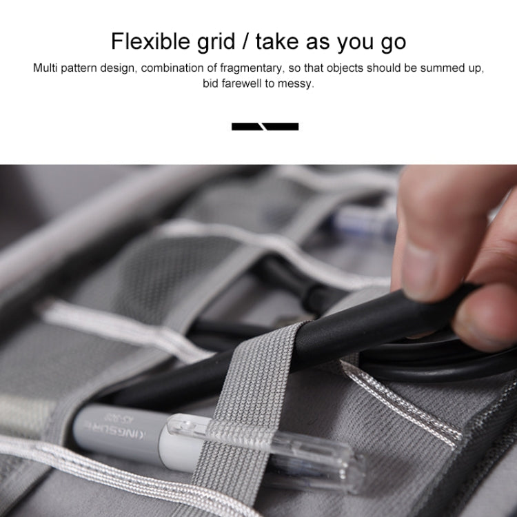 Digital Cable Bag Men Portable Travel Gadgets Pouch Power Cord Charger Headset Organizer(Wine red)