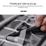 Digital Cable Bag Men Portable Travel Gadgets Pouch Power Cord Charger Headset Organizer(Wine red)