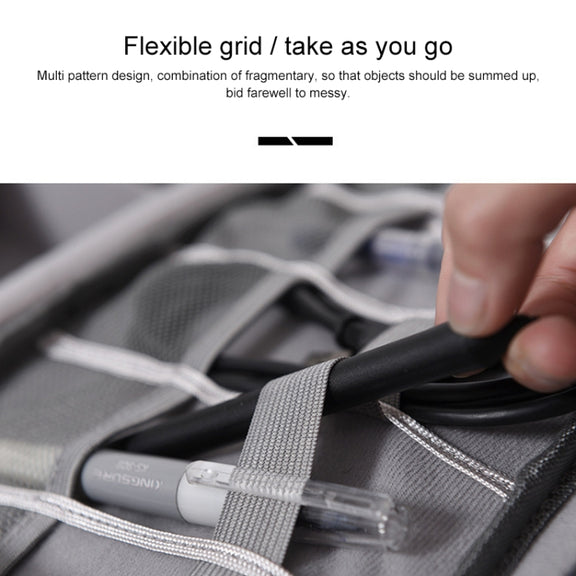 Digital Cable Bag Men Portable Travel Gadgets Pouch Power Cord Charger Headset Organizer(Wine red)