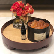 Multifunctional Storage Fruit Tray Cup Perfume Debris Desktop Decoration Plate Tray(Black)