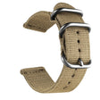 Washable Nylon Canvas Watchband, Band Width:18mm(Khaki with Silver Ring Buckle) - free shipping - PMC TechLife - Order now!