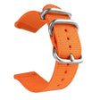 Washable Nylon Canvas Watchband, Band Width:22mm(Orange with Silver Ring Buckle) - free shipping - PMC TechLife - Order now!