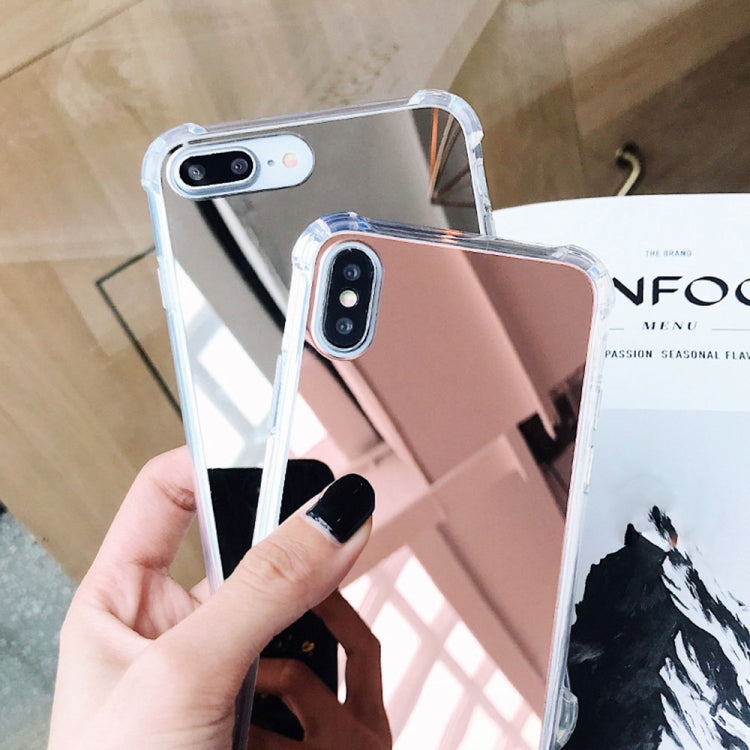 For iPhone XR Luxury Plating Mirror Acrylic TPU Case(Silver)
