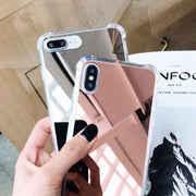 For iPhone XR Luxury Plating Mirror Acrylic TPU Case(Silver)