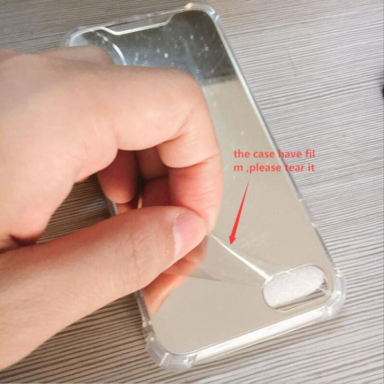 For iPhone XR Luxury Plating Mirror Acrylic TPU Case(Silver)