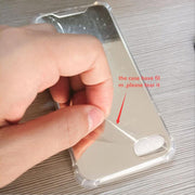 For iPhone XR Luxury Plating Mirror Acrylic TPU Case(Silver)