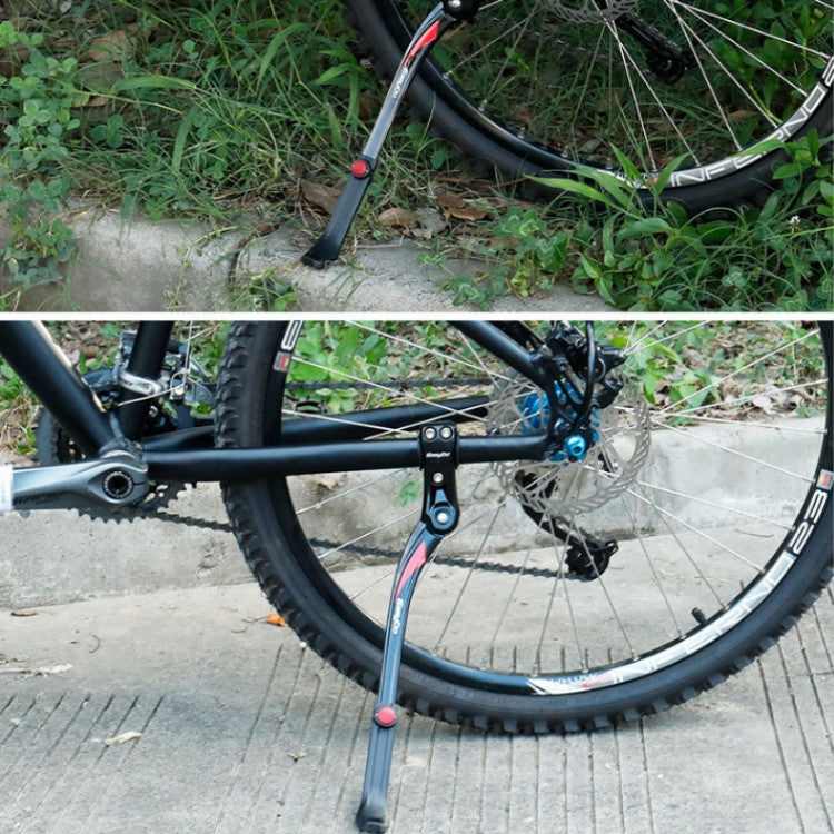 DEEMOUNT Bicycle Aluminum Alloy Foot Support Parking Rack(Silver Label)