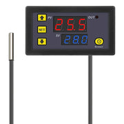 High-precision Microcomputer Intelligent Digital Display Switch Thermostat, Style:12V Power Supply(Red and Blue Display)