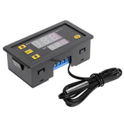 High-precision Microcomputer Intelligent Digital Display Switch Thermostat, Style:12V Power Supply(Red and Blue Display)