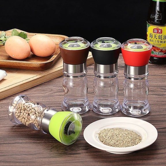 Multi-Function Seasoning Tank Kitchen Gadget Manual Creative Pepper Grinder(Red)