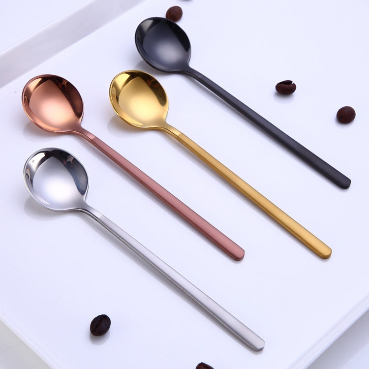Mini Accessories Coffee Spoon Kitchen Dessertspoon Dining Round Shape Coffee  Stainless Steel Home, Size:15cm(Silver)