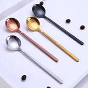 Mini Accessories Coffee Spoon Kitchen Dessertspoon Dining Round Shape Coffee  Stainless Steel Home, Size:15cm(Silver)