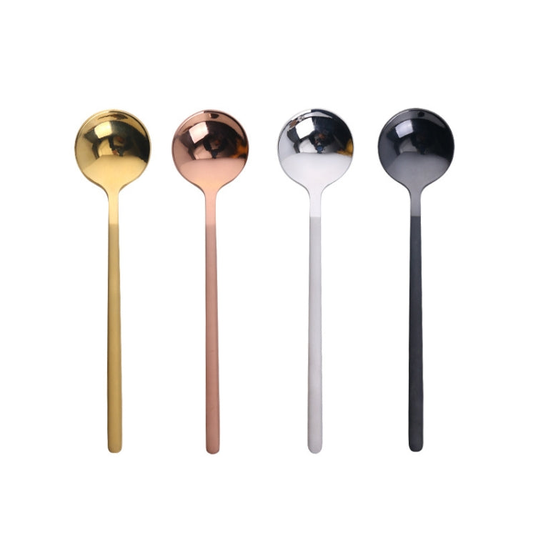 Mini Accessories Coffee Spoon Kitchen Dessertspoon Dining Round Shape Coffee  Stainless Steel Home, Size:15cm(Silver)