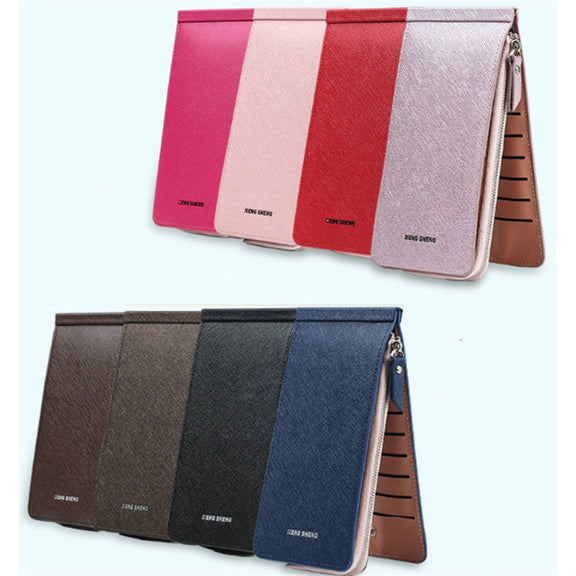 Ultra-thin Wallet Multi-card Position Multi-function Card Package Wallet(Black)