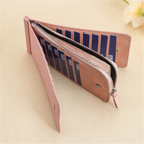 Ultra-thin Wallet Multi-card Position Multi-function Card Package Wallet(Black)