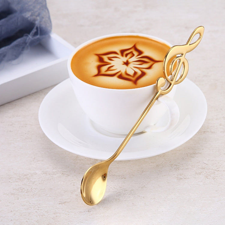 Creative Musical Note Spoon Coffee Stirring Scoop Stainless Steel Titanium Music Bar Spoon Gift Spoon(Colorful)