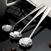 3 PCS Stainless Steel Household Creative Flower Spoon Coffee Stirring Spoon, Style:Sun Flower Spoon