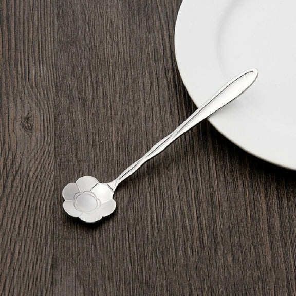 3 PCS Stainless Steel Household Creative Flower Spoon Coffee Stirring Spoon, Style:Sun Flower Spoon