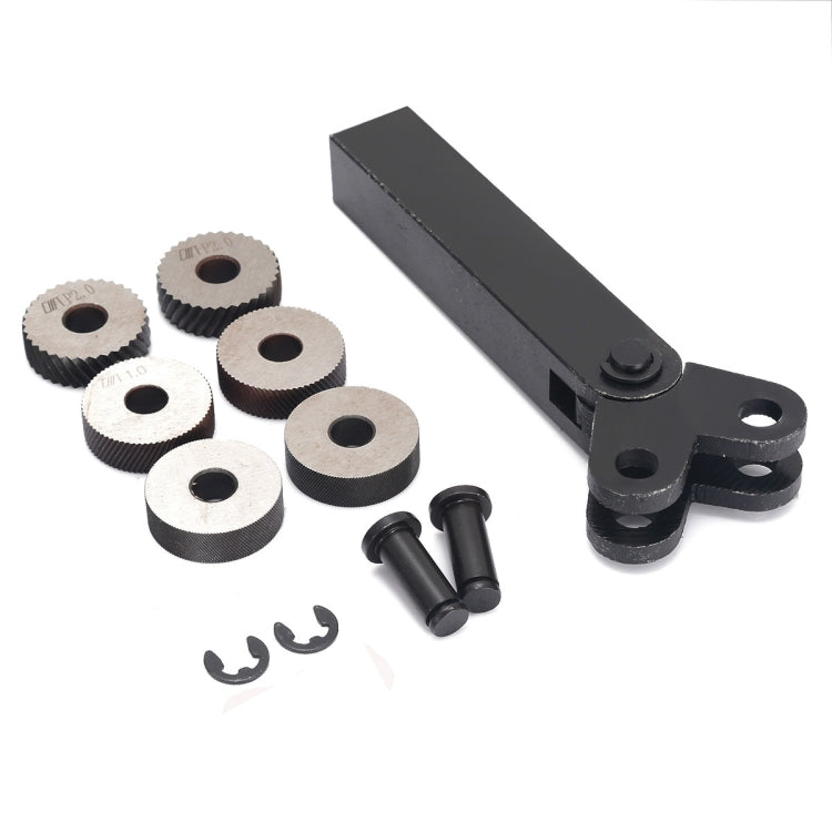 Hardened and Durable Steel Two-wheel Knurled Tool Kit, Style:2.0mm