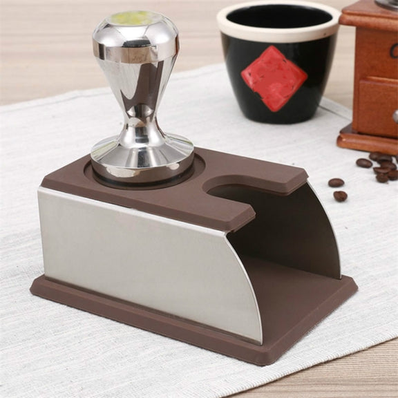 Stainless Steel Solid Wood Handle Integrated Coffee Powder, Specification:57.5mm, Color:Oak Handle